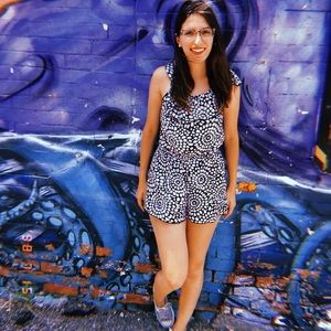 Black and white romper